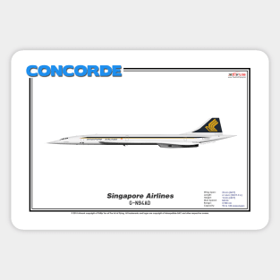 Concorde - Singapore Airlines (Art Print) Sticker